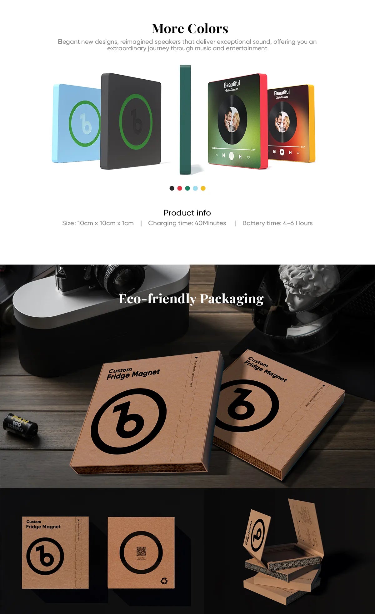 FridgeBeats: Customisable Fridge Speaker Magnets